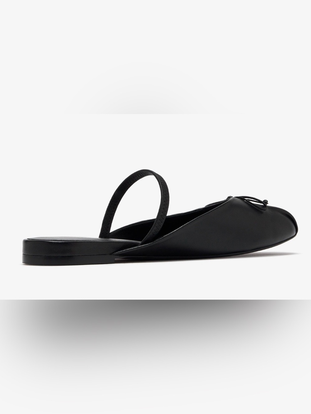 Stuart Weitzman Black Leather Prima Bow Ballet Mules - New with box - Picture 4 of 13